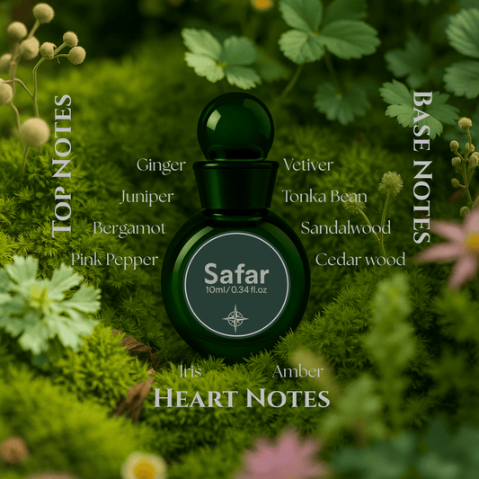 Safar by Essence Emporium | Attar for Men & Women | 10ml Roll-On | Mint Breeze & Oudh Freshness - Essence Emporium