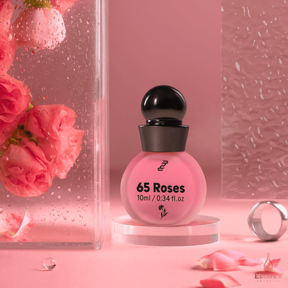 65 Roses by Essence Emporium | Attar for Men & Women | 10ml Roll-On | Soft Rose with Creamy Musk - Essence Emporium