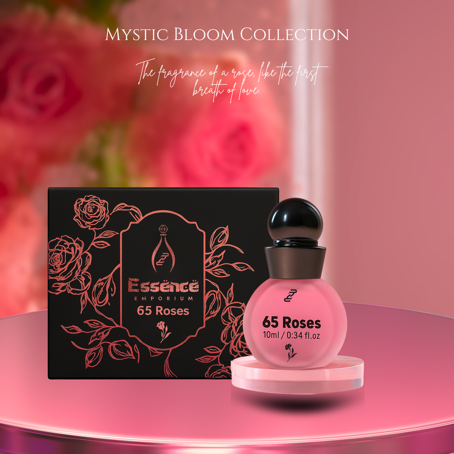 65 Roses by Essence Emporium | Attar for Men & Women | 10ml Roll-On | Soft Rose with Creamy Musk - Essence Emporium