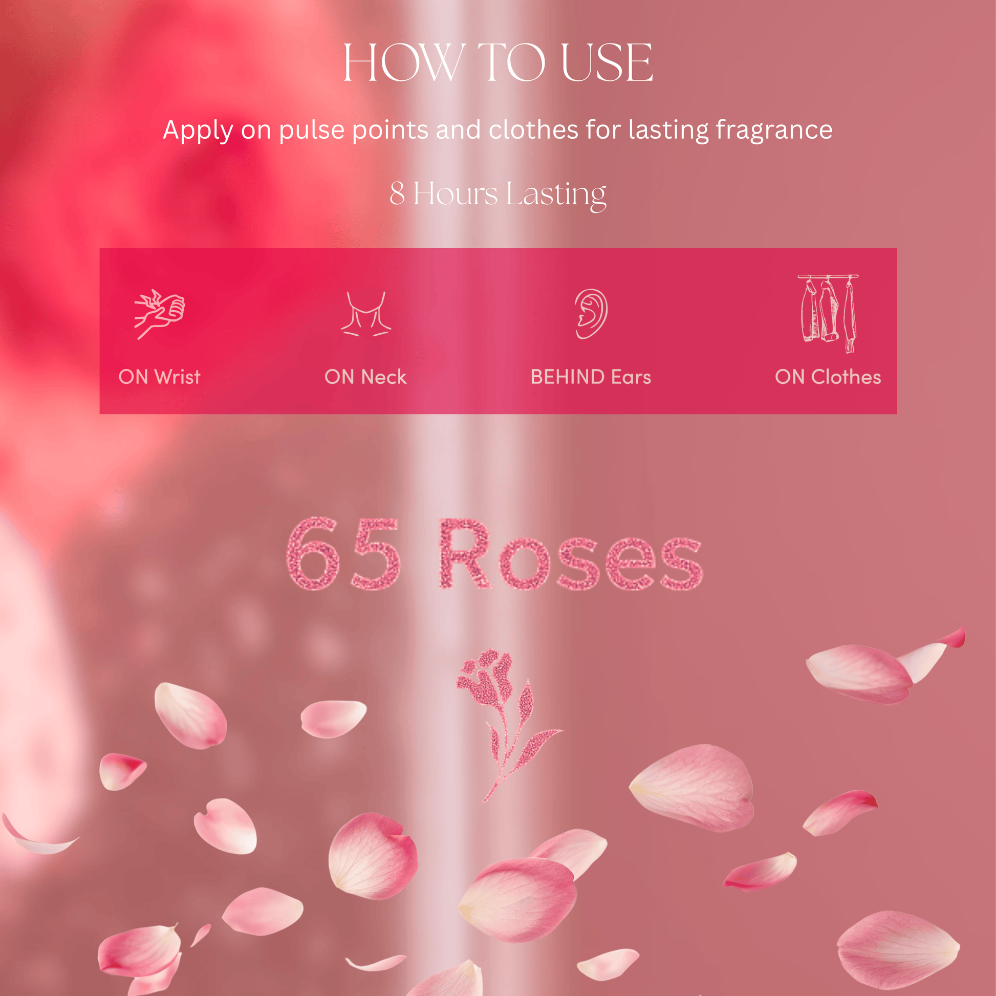 65 Roses by Essence Emporium | Attar for Men & Women | 10ml Roll-On | Soft Rose with Creamy Musk - Essence Emporium