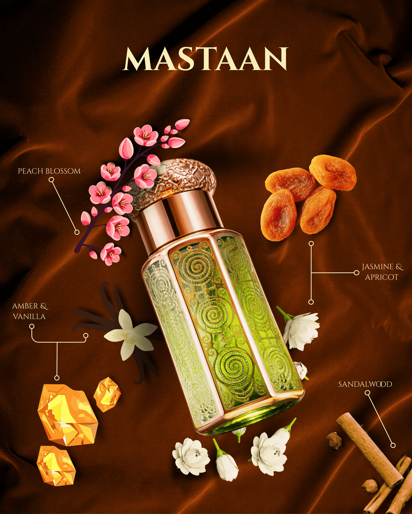 Mastaan by Essence Emporium | Unisex Attar | 6ml Roll-On | Sweet Warm Musk