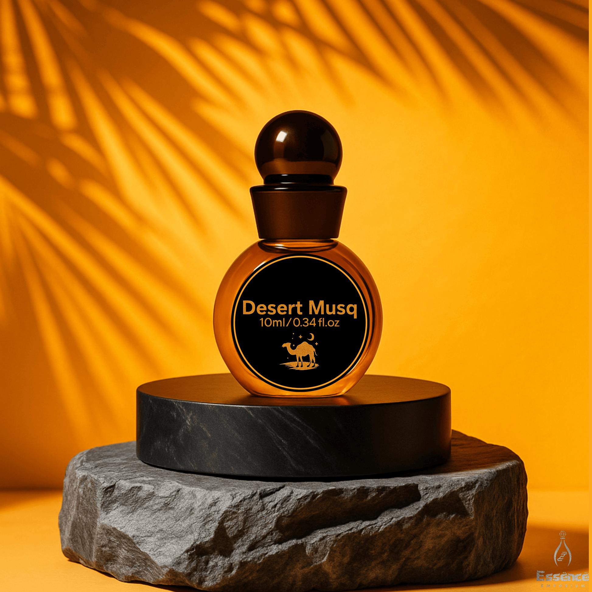 Desert MusQ by Essence Emporium | Attar for Men & Women | 10ml Roll-On | Amber Sands & Smoky Woods - Essence Emporium