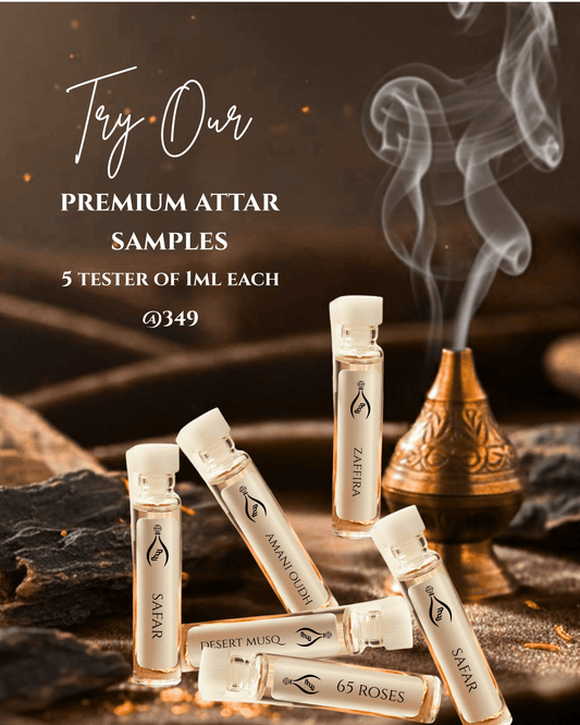 Premium Attar Discovery Set - Pack of 5 | 1ml Each (5ml) | Unisex Attars