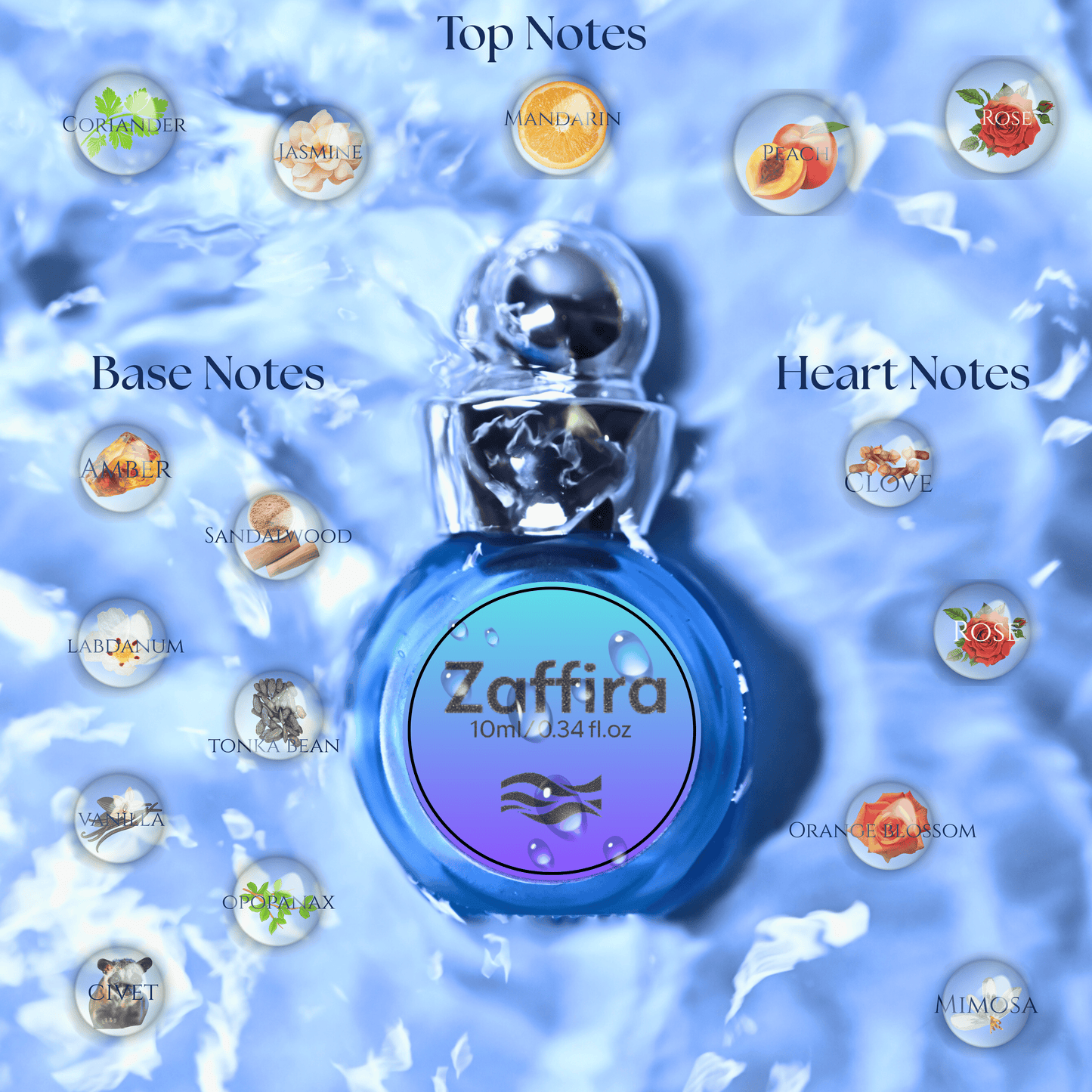 Zaffira by Essence Emporium | Attar for Men & Women | 10ml Roll-On | Cool Aqua & Subtle Florals - Essence Emporium
