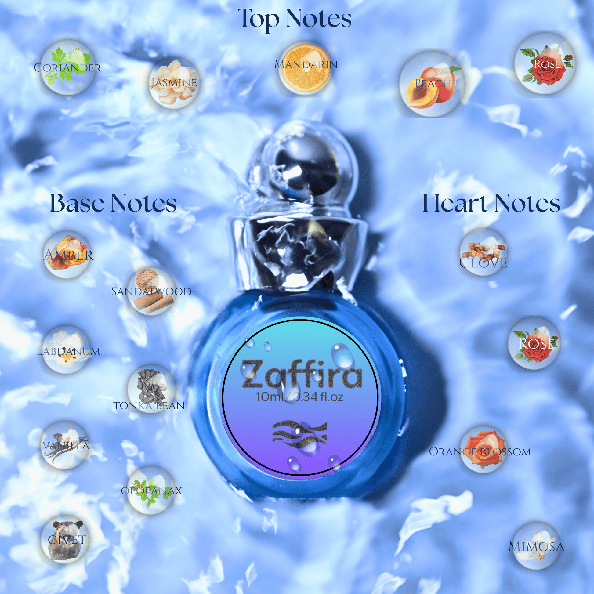 Zaffira by Essence Emporium | Attar for Men & Women | 10ml Roll-On | Cool Aqua & Subtle Florals - Essence Emporium